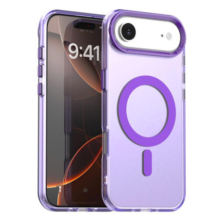 Противоударный чехол Candy Magsafe PC Hybrid TPU для iPhone Air - фиолетовый