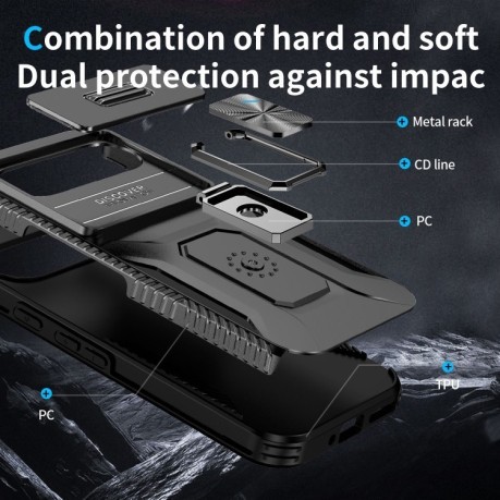 Протиударний чохол Sliding Camshield для Google Pixel 9 Pro XL - чорний