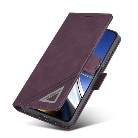 Чехол-книжка Forwenw Dual-side для Xiaomi Poco X4 Pro 5G - винно-красный