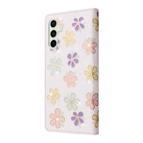 Чохол-книжка Bronzing Painting RFID для Samsung Galaxy S24 FE 5G - Flower