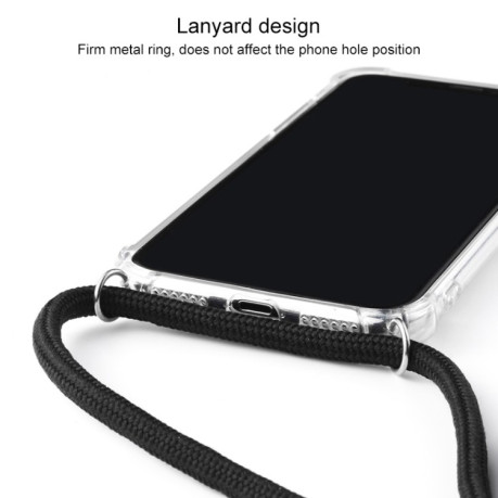 Противоударный чехол Four-Corner with Lanyard на iPhone XS Max - красный-серый