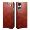 Чехол-книжка Simple Wax Crazy Horse для OnePlus Ace 3V - коричневый