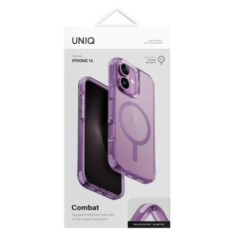 Оригінальний чохол UNIQ Combat Magclick Charging для iPhone 16 - Violet
