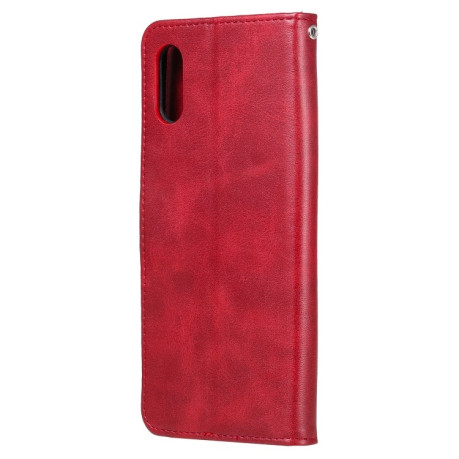 Чехол-книжка Fashion Calf Texture для Xiaomi Redmi 9A - красный
