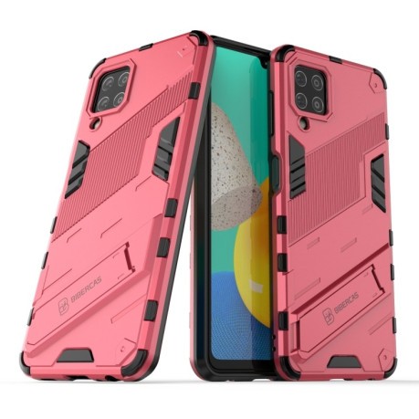 Протиударний чохол Punk Armor для Samsung Galaxy M32/A22 4G - пурпурно-червоний
