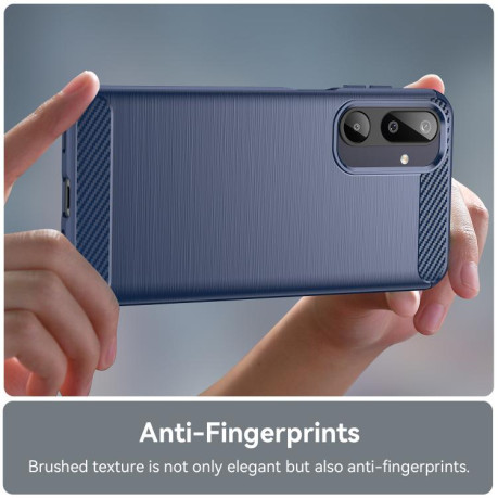 Протиударний чохол Brushed Texture Carbon Fiber Samsung Galaxy M16 5G - синій
