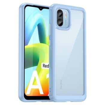 Противоударный чехол  Colorful Acrylic Series с цветной силиконовой боковиной на Xiaomi Redmi A1/A2 - голубой
