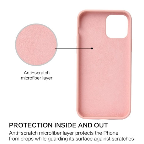 Силиконовый чехол Solid Color Liquid на iPhone 14/13 - светло-розовый