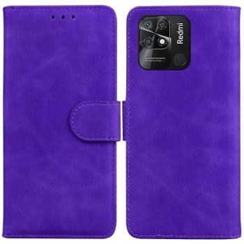 Чохол-книжка Skin Feel Pure Color для Xiaomi Poco C40/Redmi 10c - фіолетовий