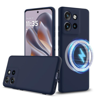 Силиконовый чехол Shockproof Silicone Magsafe для Motorola Edge 50 Neo / Moto S50 - синий