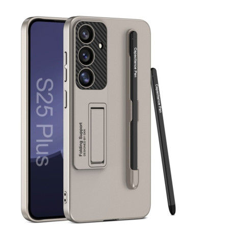 Протиударний чохол GKK Ultra-thin Holder with Pen Slots &amp; Stylus Pen  для Samsung Galaxy S25+ 5G - Titanium Gray