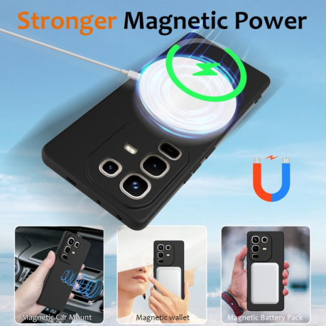 Силиконовый чехол Shockproof Silicone Magsafe для Infinix Note 50 4G / 50 Pro 4G - черный