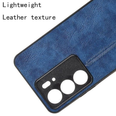 Чехол с прострочкой Sewing Cow Pattern на Realme C75 - синий