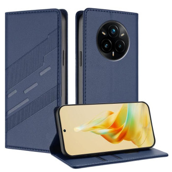 Чехол-книжка Embossed Multi-functional Wallet Retro Leather на Realme 14 Pro+ - синий