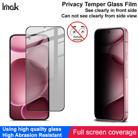 Захисне скло imak Privacy з функцією приватності на Google Pixel 10 Pro XL - чорне