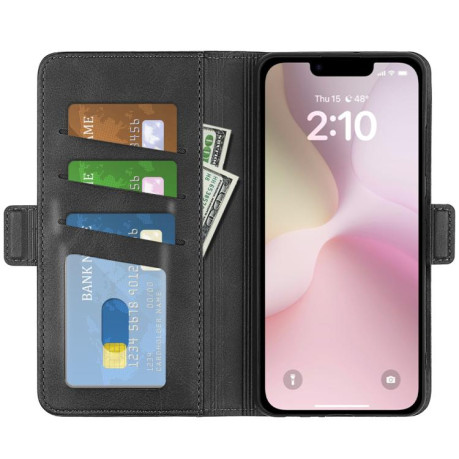 Чохол-книжка Dual-side Magnetic Buckle для iPhone 16e - чорний