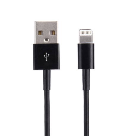 Адаптер 8 Pin USB Sync Data / Charging Cable, Cable Length: 13cm для iPhone - чорний