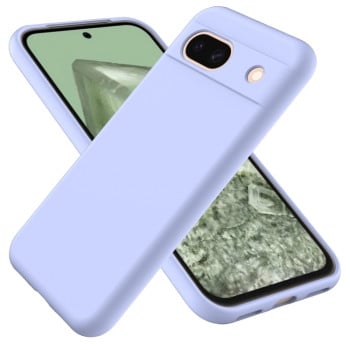 Силиконовый чехол Solid Color Liquid Silicone на Google Pixel 8a - фиолетовый