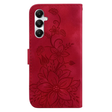 Чехол-книжка Lily Embossed Leather для Samsung Galaxy A05s - красный