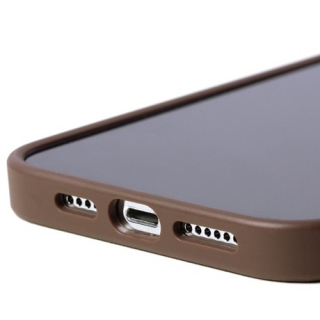 Оригинальный чехол Guess 4G Metal Gold Logo для iPhone 14 Pro Max - Brown