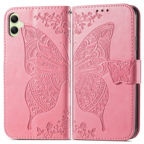 Чехол-книжка Butterfly Love Flower Embossed для Samsung Galaxy A05 - розовый