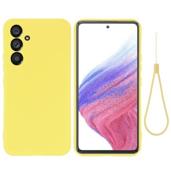 Силиконовый чехол Solid Color Liquid Silicone на Samsung Galaxy A54 5G - желтый
