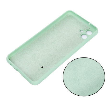 Силиконовый чехол Solid Color Liquid Silicone на Samsung Galaxy A04 - зеленый