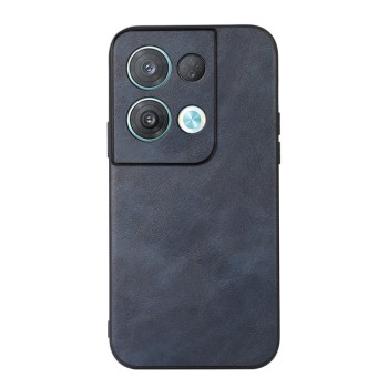 Противоударный чехол Cowhide Texture для OPPO Reno 8 - синий