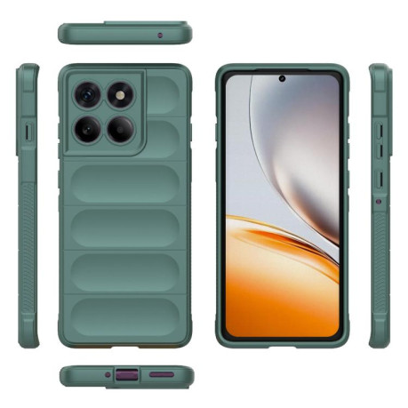 Силиконовый чехол Magic Flannel для Motorola Edge 60 Pro 5G - зеленый