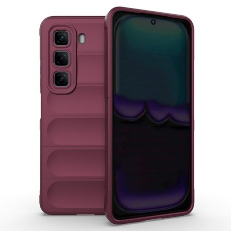 Силіконовий чохол Magic Flannel для Infinix Hot 50 4G - винно-червоний