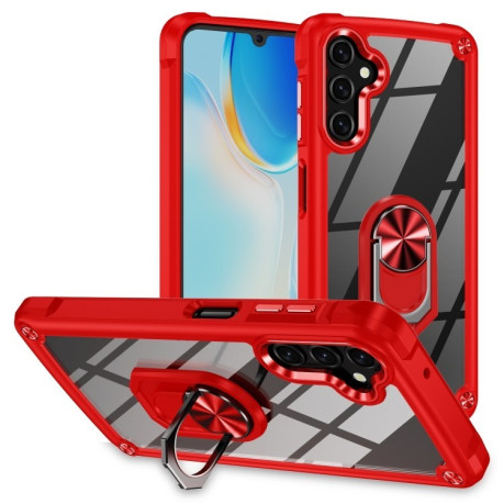 Противоударный чехол Acrylic Ring Holder на Samsung Galaxy A16 5G - красный