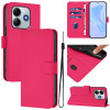 Чехол-книжка Skin Feel Solid Color Leather для Xiaomi Poco M7 Pro 5G - пурпурно-красный