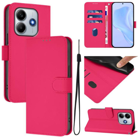 Чохол-книжка Skin Feel Solid Color Leather Xiaomi Poco M7 Pro 5G - пурпурно-червоний