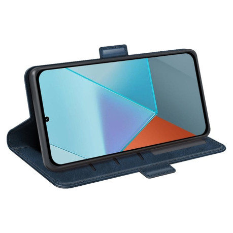 Чехол-книжка Dual-side Magnetic Buckle для Xiaomi Redmi Note 13 Pro 5G/Poco X6 5G - синий