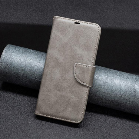 Чехол-книжка Retro Lambskin Textureдля Xiaomi Redmi Note 14 4G - серый