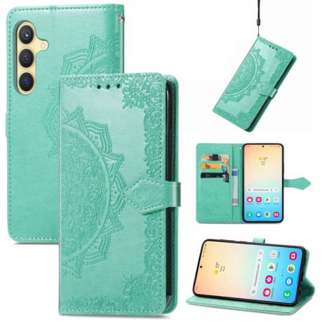 Чохол-книжка Mandala Embossing Pattern  для Samsung Galaxy S25 Plus 5G - зелений