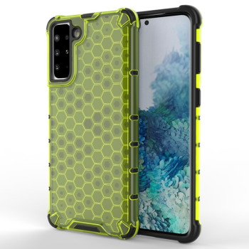 Противоударный чехол Honeycomb на Samsung Galaxy S21 Plus - зеленый