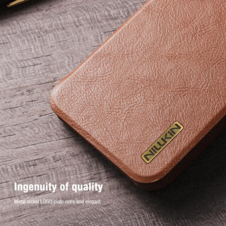 Чохол-книжка Nillkin Qin Series для Samsung Galaxy S25 Ultra 5G - коричневий