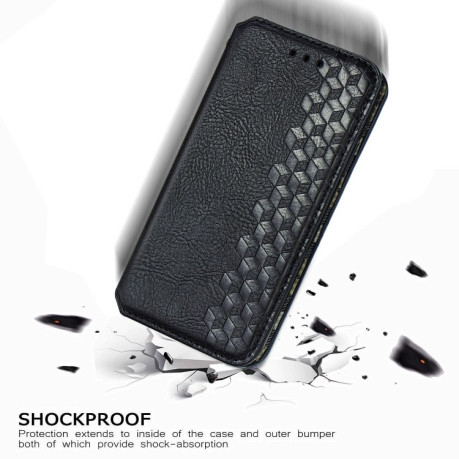 Чехол-книжка Cubic Grid на Xiaomi Poco X3 / Poco X3 Pro - черный
