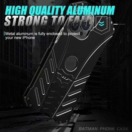 Протиударний чохол R-JUST Batman Metal для iPhone 14 Pro Max - чорний