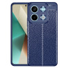 Противоударный чехол Litchi Texture на Xiaomi Redmi Note 13 - синий