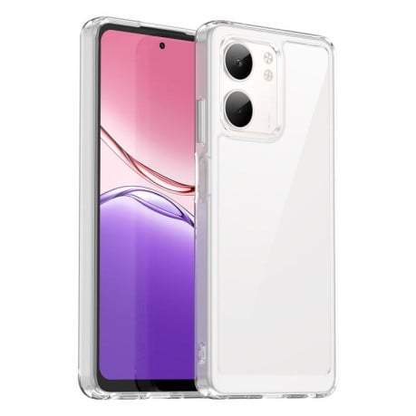 Чехол Colorful Acrylic Series с цветним бампером на OPPO A5x 5G - прозрачный