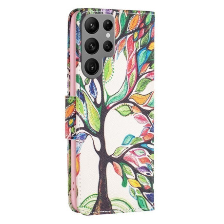 Чехол-книжка Colored Drawing Pattern для Samsung Galaxy S25 Ultra 5G - Life