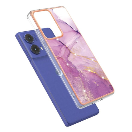 Противоударный чехол Electroplating IMD для Motorola Moto G85 - Purple