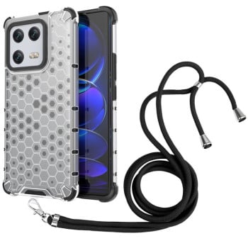 Протиударний чохол Honeycomb with Neck Lanyard для Xiaomi 13 Pro - білий