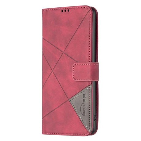 Чехол-книжка Rhombus Texture для Xiaomi Poco F7 5G - красный