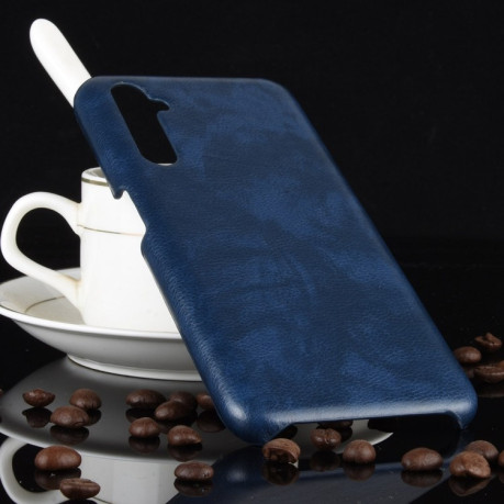 Чехол Litchi Texture на Realme X50 Pro -синий