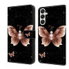 Чохол-книжка Crystal 3D Shockproof Protective Leather для Samsung Galaxy A35 5G - Pink Diamond Butterfly