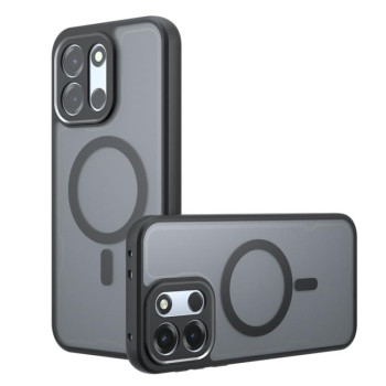 Чехол MagSafe Holder Armor гибрид на OnePlus Turbo 6 / 6V / Nord 6 — матовый чёрный