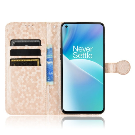 Чехол-книжка Honeycomb Dot для OnePlus Nord 2T 5G - золотой